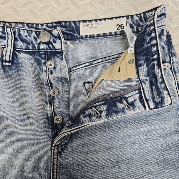 rag & bone Jeans Womens 26 Alex High Rise Ankle Straight Venice Acid Wash Crop - Picture 10 of 13